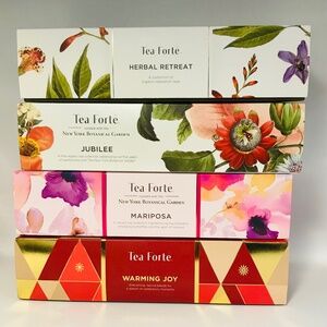 Tea Forte 4 boxes of 10 each incredible assortment of teas in pyrimid infusers